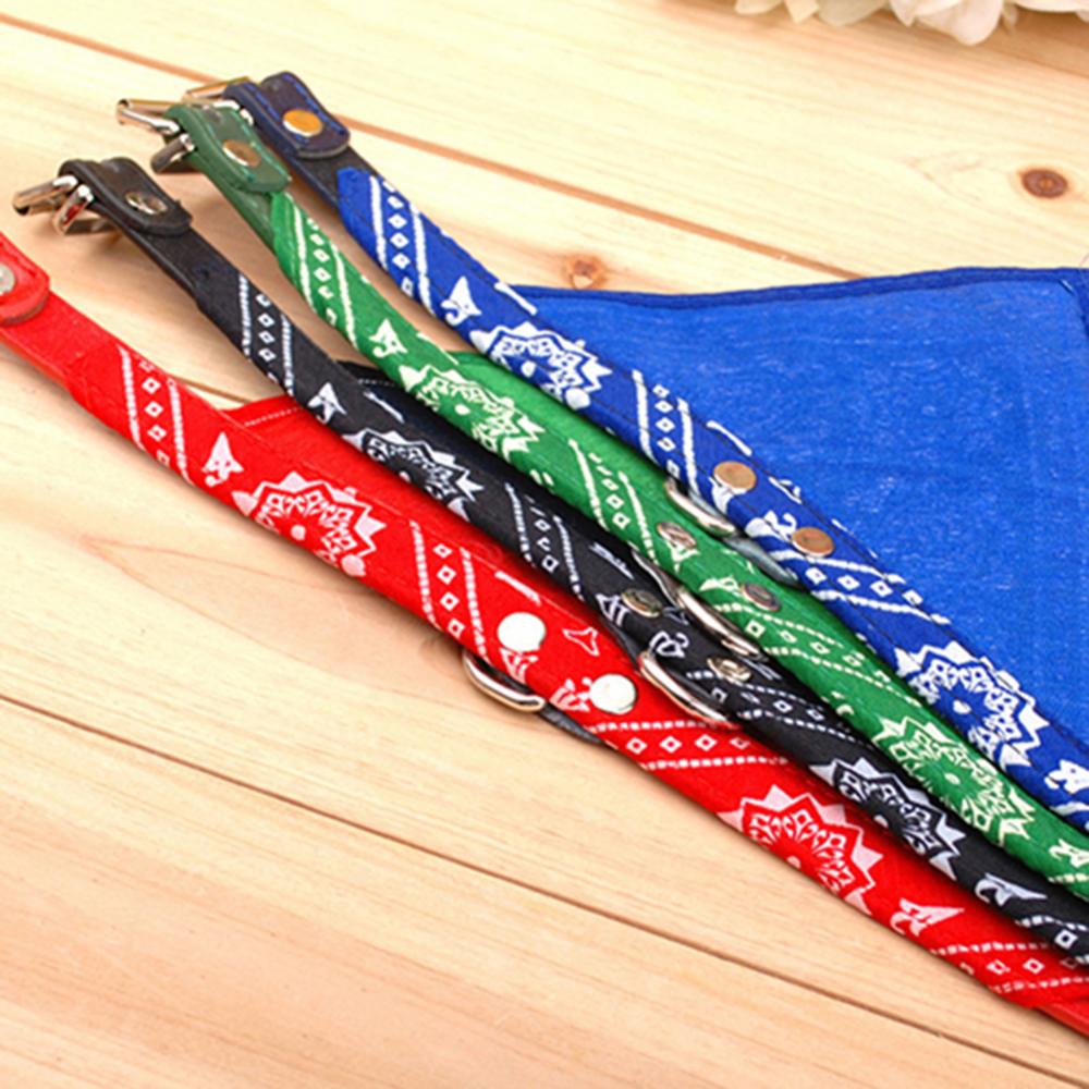 Puppy Neckerchief Adjustable Pet Dog Cat Neck Bandana Collar Scarf Accessories for Cats & Small Dogs Black Red Blue Pink Purple
