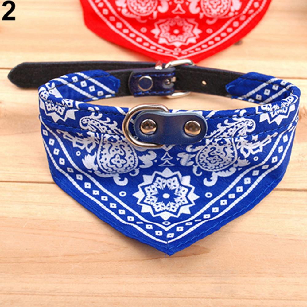 Puppy Neckerchief Adjustable Pet Dog Cat Neck Bandana Collar Scarf Accessories for Cats & Small Dogs Black Red Blue Pink Purple