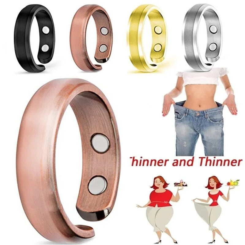 Inel Magnetic terapeutic si pentru slabit - Energy Magnetic Tourmaline Ring Bijuterii pentru îngrijirea sănătății pentru bărbați, femei, inel, produs pentru slăbire, inel magnetic