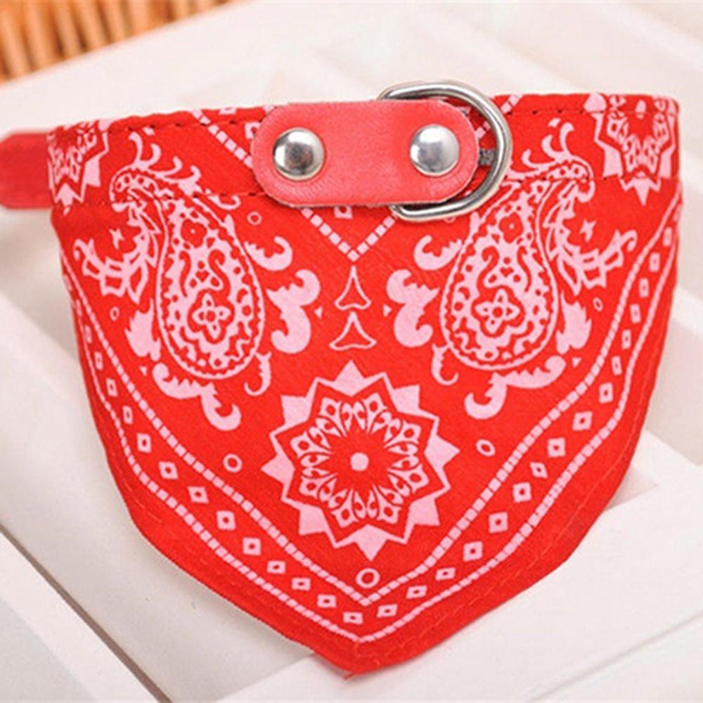 Puppy Neckerchief Adjustable Pet Dog Cat Neck Bandana Collar Scarf Accessories for Cats & Small Dogs Black Red Blue Pink Purple