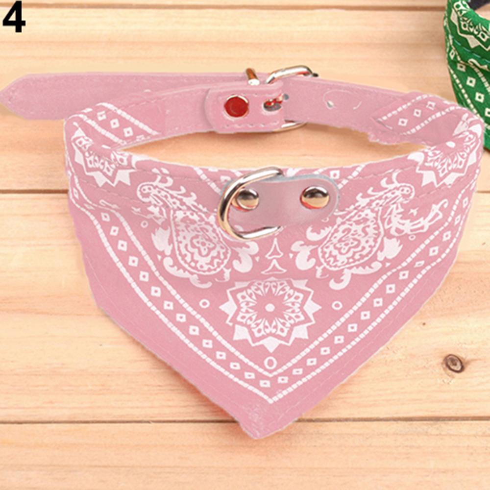 Puppy Neckerchief Adjustable Pet Dog Cat Neck Bandana Collar Scarf Accessories for Cats & Small Dogs Black Red Blue Pink Purple