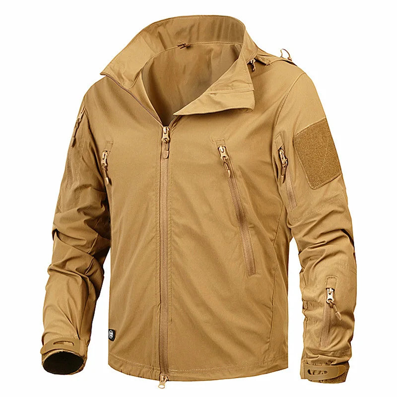 Jachetă marca MEGE -all seasons - pentru barbati - îmbrăcăminte militară, îmbrăcăminte tactică, îmbrăcăminte de vânt din nailon, respirabilă, ușoară