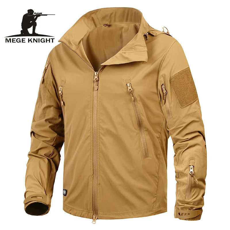 Jachetă marca MEGE -all seasons - pentru barbati - îmbrăcăminte militară, îmbrăcăminte tactică, îmbrăcăminte de vânt din nailon, respirabilă, ușoară