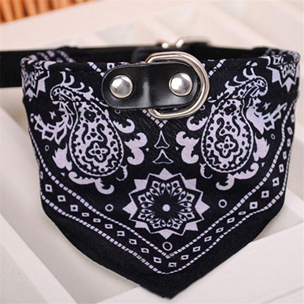 Puppy Neckerchief Adjustable Pet Dog Cat Neck Bandana Collar Scarf Accessories for Cats & Small Dogs Black Red Blue Pink Purple