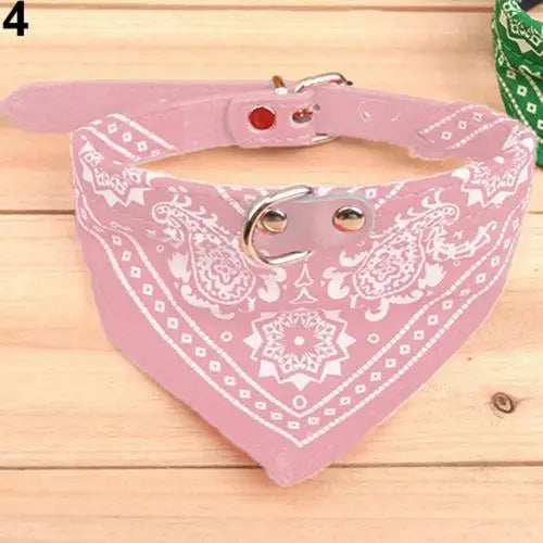 Puppy Neckerchief Adjustable Pet Dog Cat Neck Bandana Collar Scarf Accessories for Cats & Small Dogs Black Red Blue Pink Purple