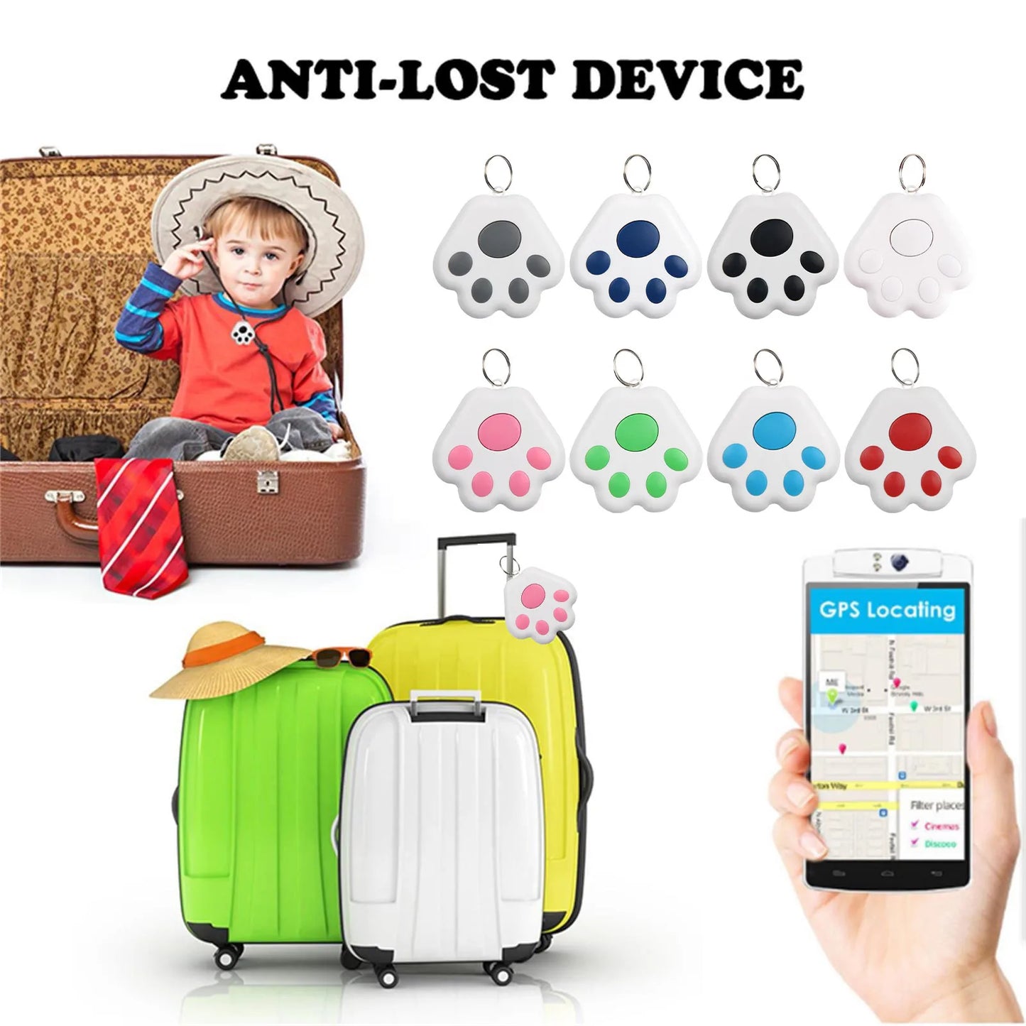 Mini GPS Tracker Bluetooth 5.0 Dispozitiv anti-pierdere - Urmărire portofel pentru IOS/Android Smart Finder