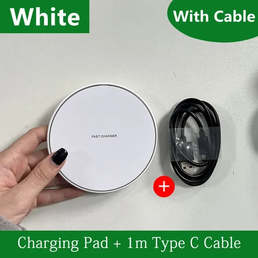 Wireless Charger Mobile Phone Chargers Pad Stand For iPhone 15 14 13 12 11 Pro Max 8 Samsung Xiaomi Fast Charging Dock Station