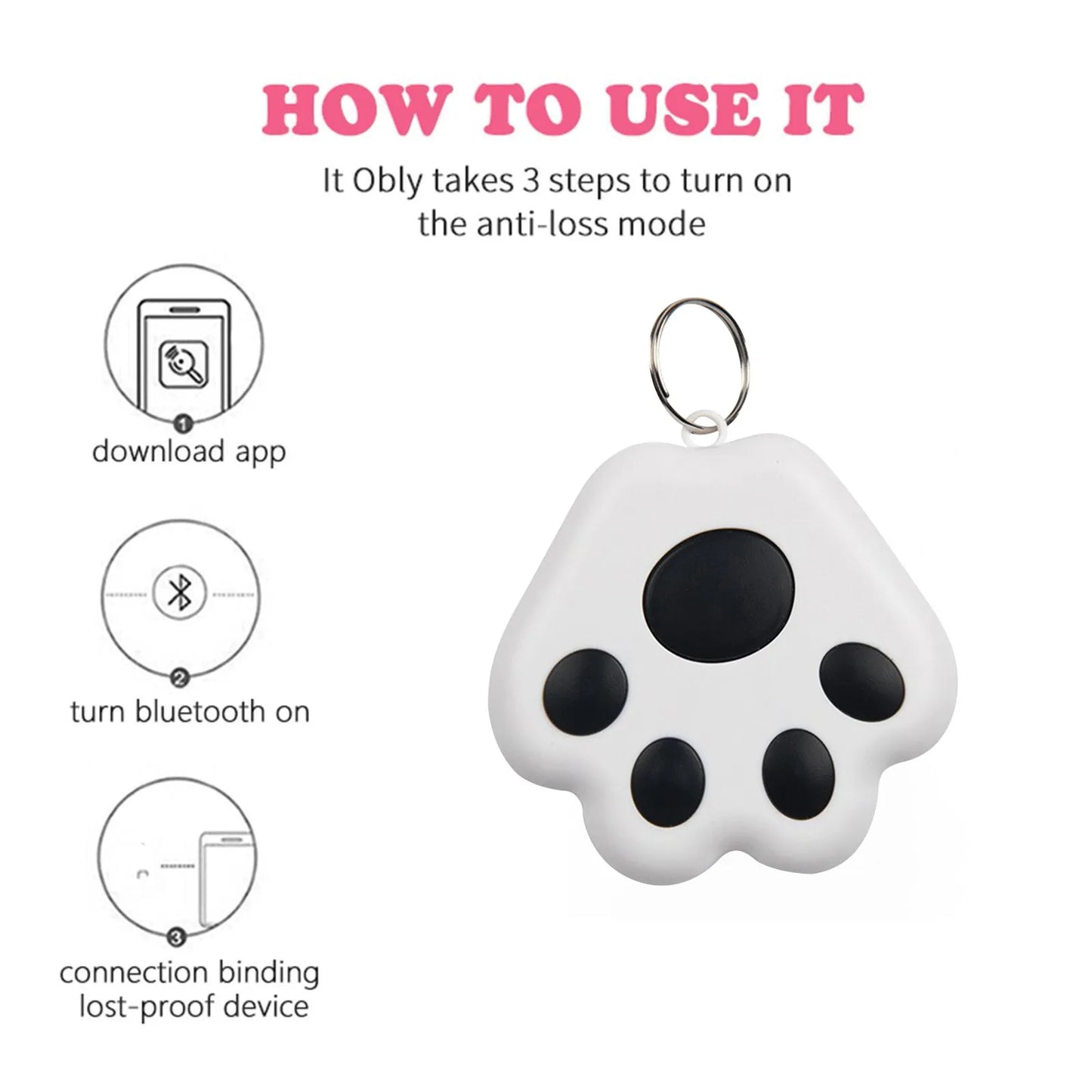 Mini GPS Tracker Bluetooth 5.0 Dispozitiv anti-pierdere - Urmărire portofel pentru IOS/Android Smart Finder
