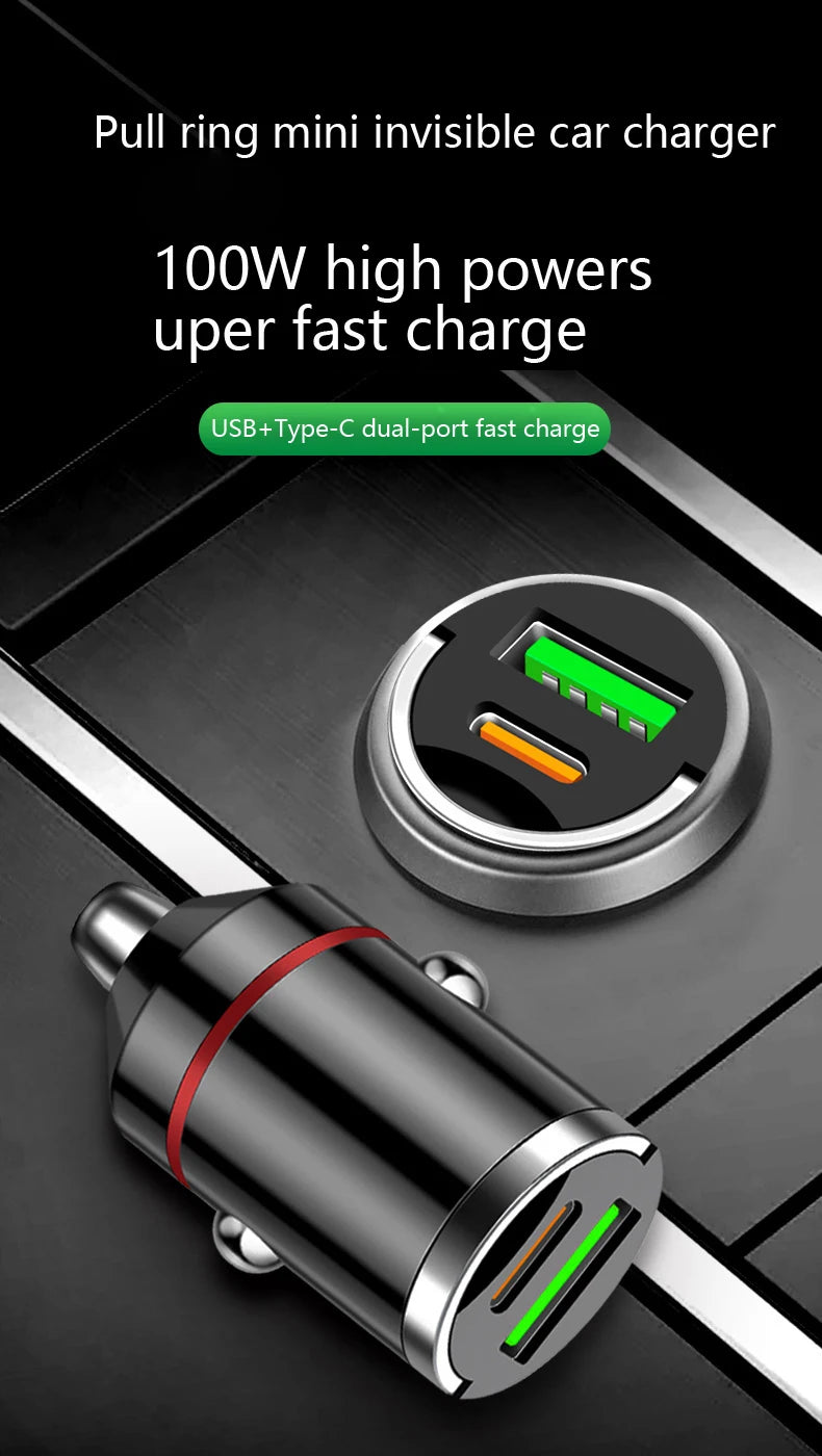Incarcator Universal USB & PD pt masina - FAST Charge