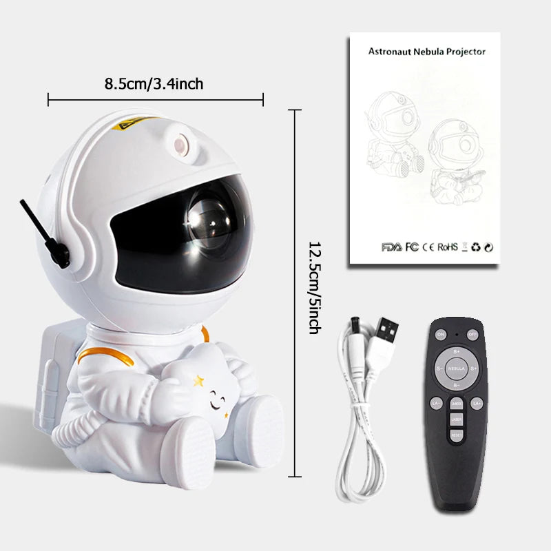 Proiector cu stele Galaxy Lumină de noapte Astronaut Proiector spațial Nebuloasă înstelată Lampă LED de tavan pentru dormitor Casă decorativă cadou pentru copii