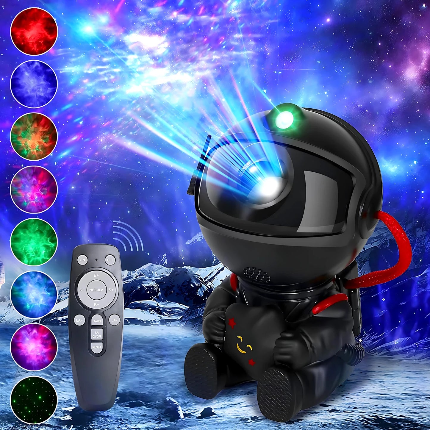 Proiector cu stele Galaxy Lumină de noapte Astronaut Proiector spațial Nebuloasă înstelată Lampă LED de tavan pentru dormitor Casă decorativă cadou pentru copii
