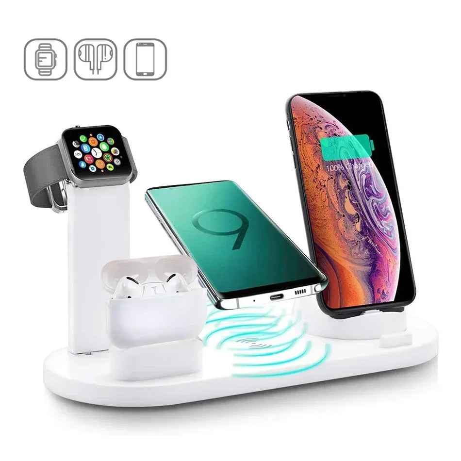 100W 7 în 1 suport încărcător Wireless Fast Charge pentru iPhone 15 14 13 12 11 XR Apple Watch Airpods Pro iWatch 9 8 7