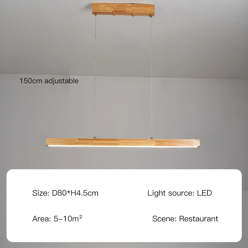 Candelabru suspendat model lemn - minimalist - Iluminat Led