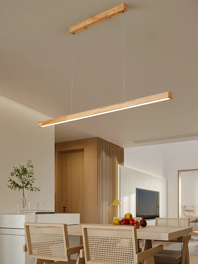 Candelabru suspendat model lemn - minimalist - Iluminat Led