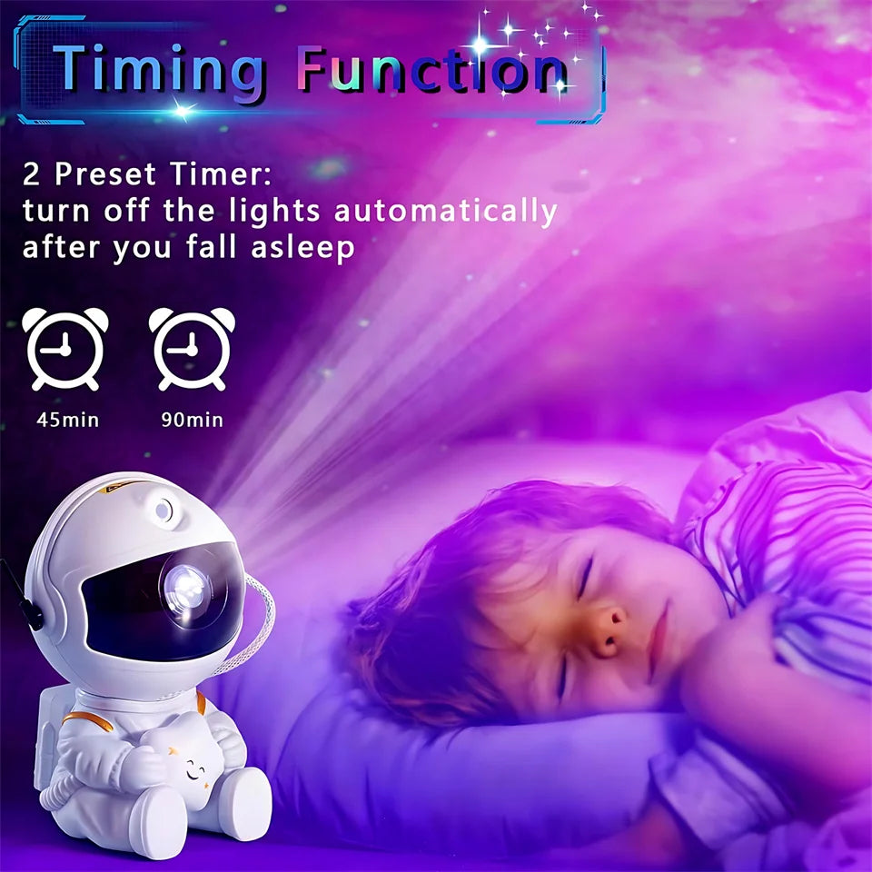 Proiector cu stele Galaxy Lumină de noapte Astronaut Proiector spațial Nebuloasă înstelată Lampă LED de tavan pentru dormitor Casă decorativă cadou pentru copii