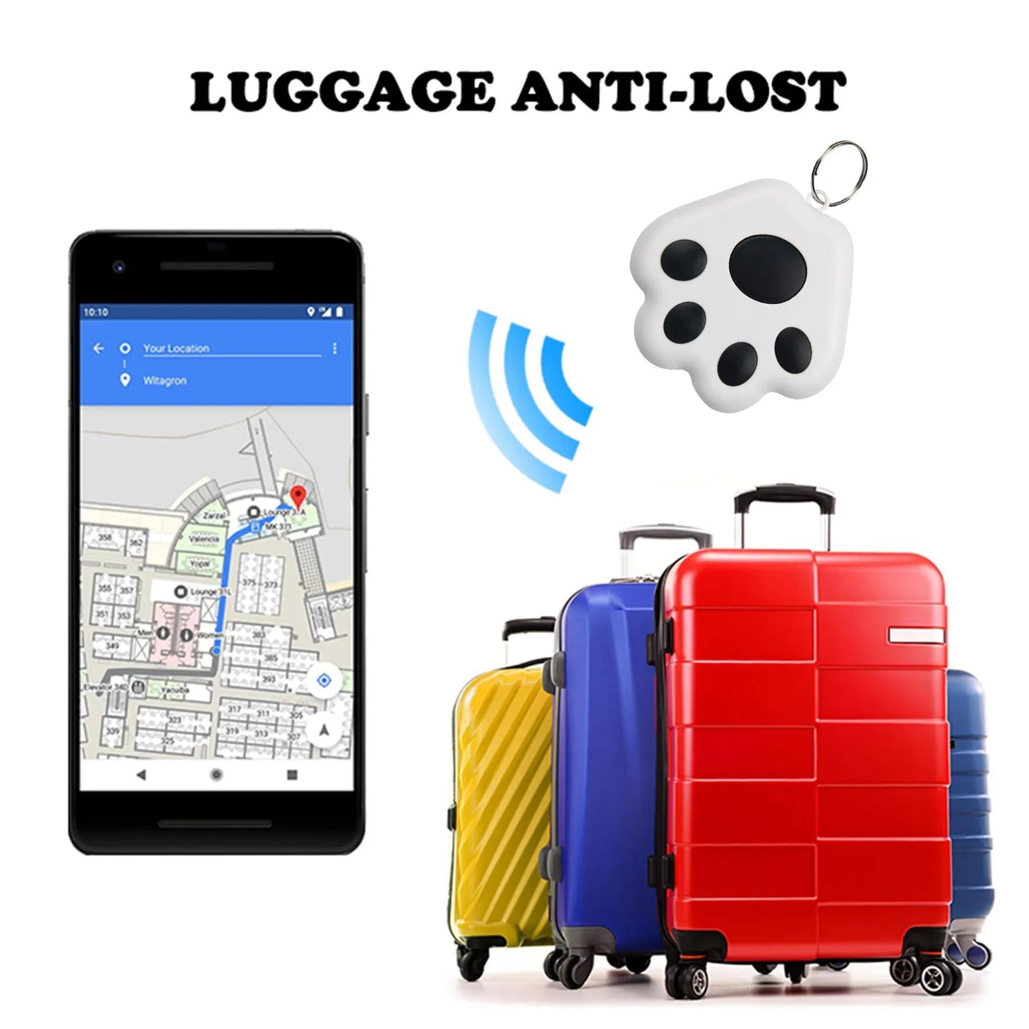 Mini GPS Tracker Bluetooth 5.0 Dispozitiv anti-pierdere - Urmărire portofel pentru IOS/Android Smart Finder