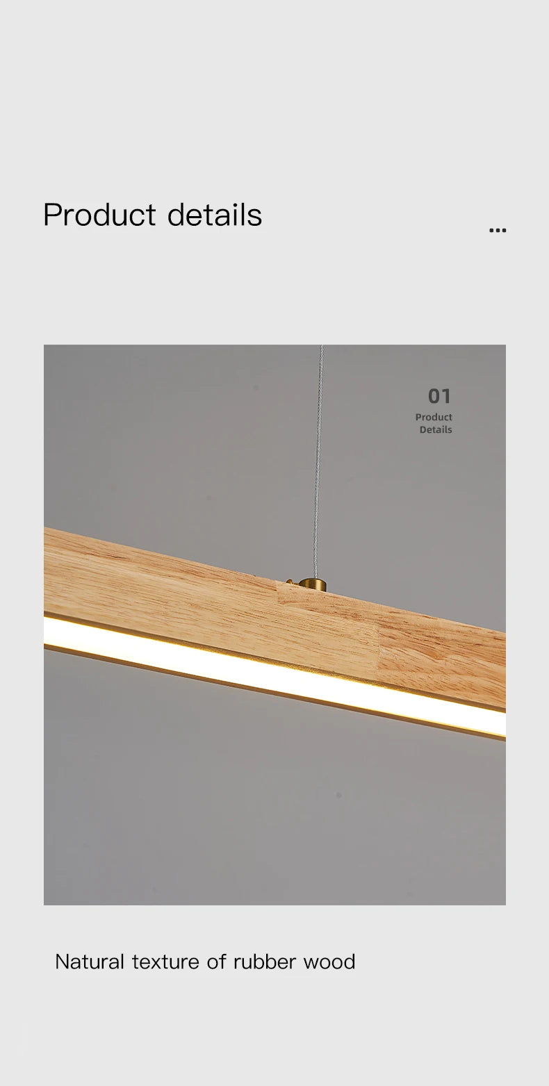Candelabru suspendat model lemn - minimalist - Iluminat Led