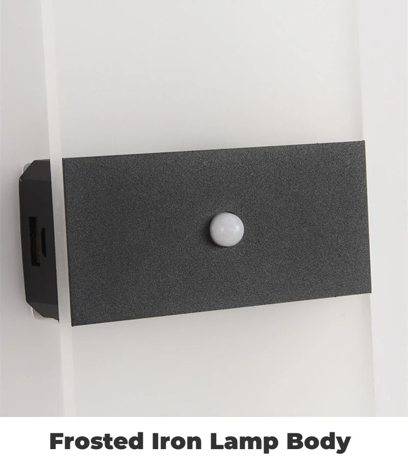 Lampă de perete cu LED fără fir cu senzor de mișcare, reîncărcabilă prin USB, acrilic, noptieră, scară, decor dormitor, accesoriu de iluminat de perete de interior