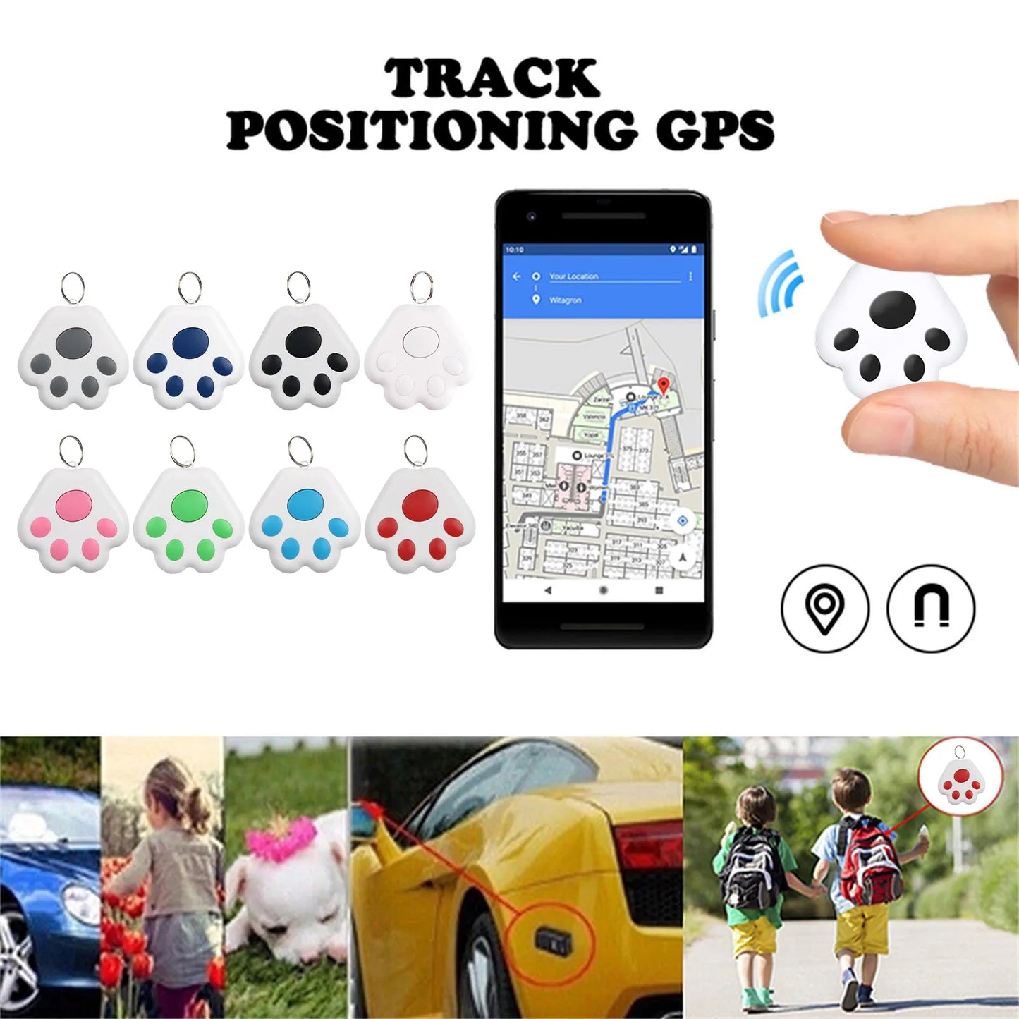Mini GPS Tracker Bluetooth 5.0 Dispozitiv anti-pierdere - Urmărire portofel pentru IOS/Android Smart Finder