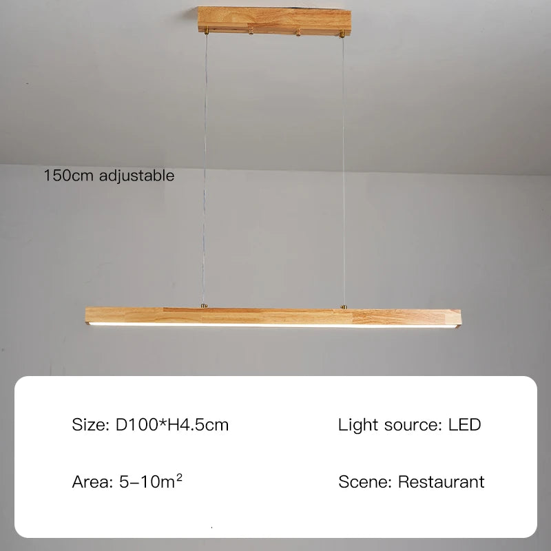 Candelabru suspendat model lemn - minimalist - Iluminat Led