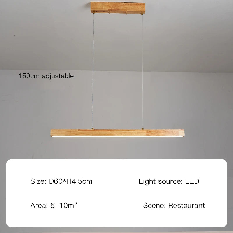 Candelabru suspendat model lemn - minimalist - Iluminat Led
