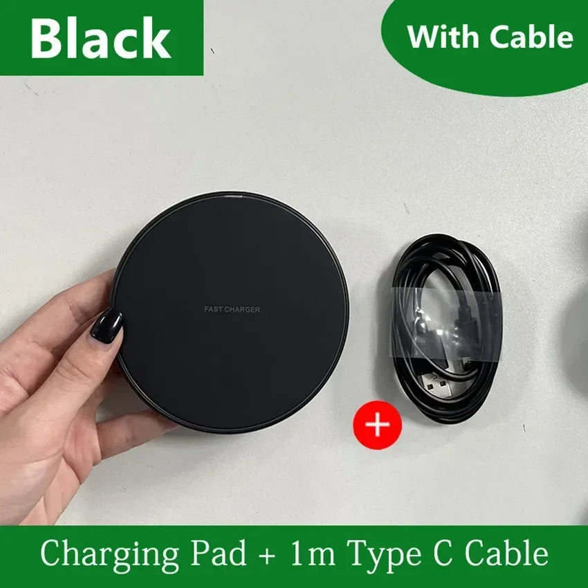 Wireless Charger Mobile Phone Chargers Pad Stand For iPhone 15 14 13 12 11 Pro Max 8 Samsung Xiaomi Fast Charging Dock Station