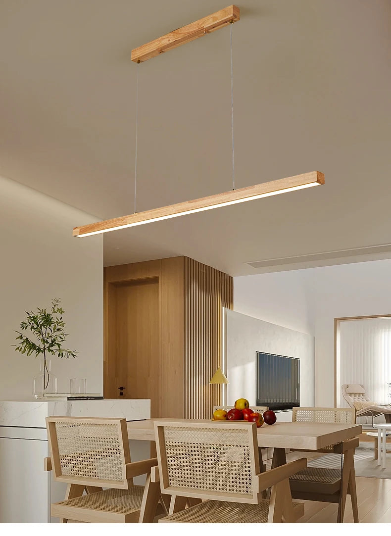 Candelabru suspendat model lemn - minimalist - Iluminat Led