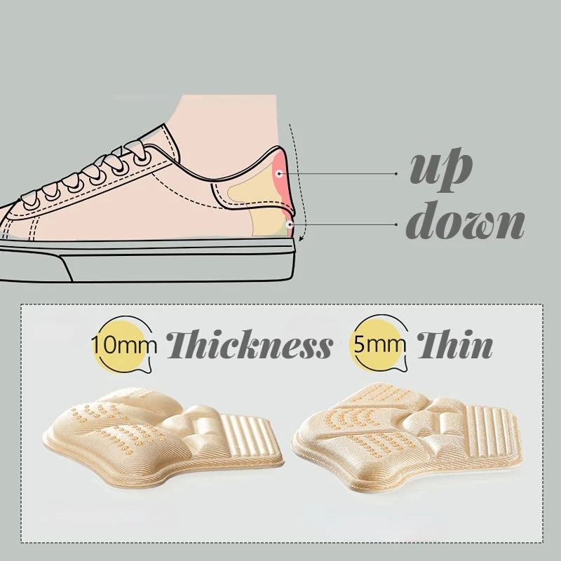 Heel Stickers Heel Protectors Sneaker Shrinking Size Insoles Anti-wear Feet Shoe Pads Adjust Size High Heel Cushion Inserts