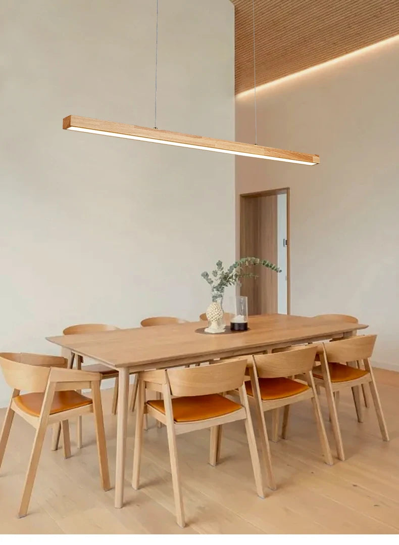 Candelabru suspendat model lemn - minimalist - Iluminat Led
