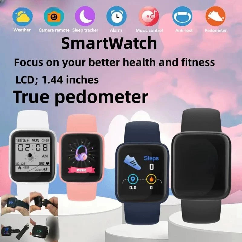 Smart Watch - Ceas inteligent reîncărcabil B37 Real Step Count Ceas fitness nou pentru bărbați și femei Conexiune telefonică Compatibilitate perfectă
