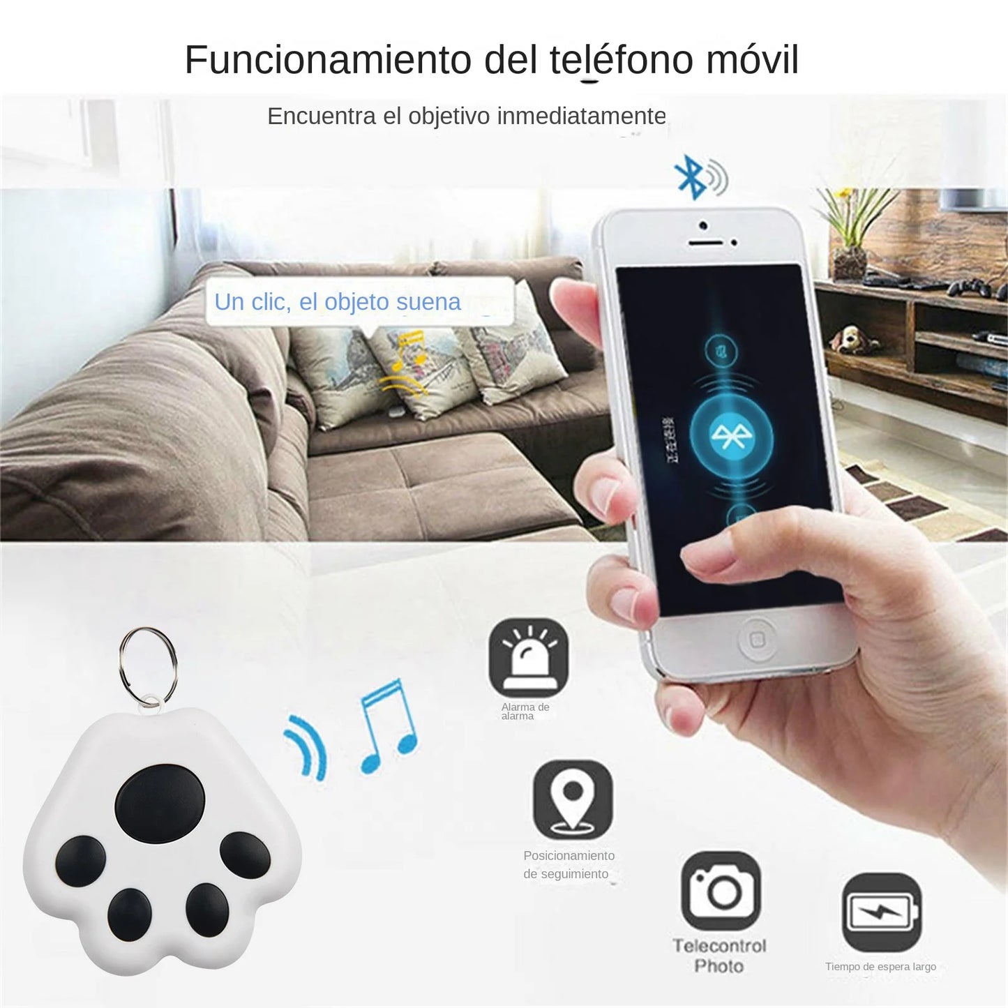 Mini GPS Tracker Bluetooth 5.0 Dispozitiv anti-pierdere - Urmărire portofel pentru IOS/Android Smart Finder