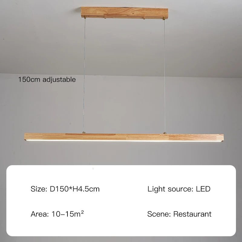 Candelabru suspendat model lemn - minimalist - Iluminat Led