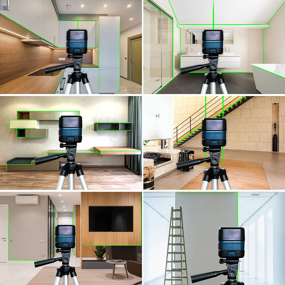 Nivela cu laser Hanmatek, nivelare automată pe 2 linii, linii verticale și orizontale, fascicul verde roșu, laser, linie transversală orizontală