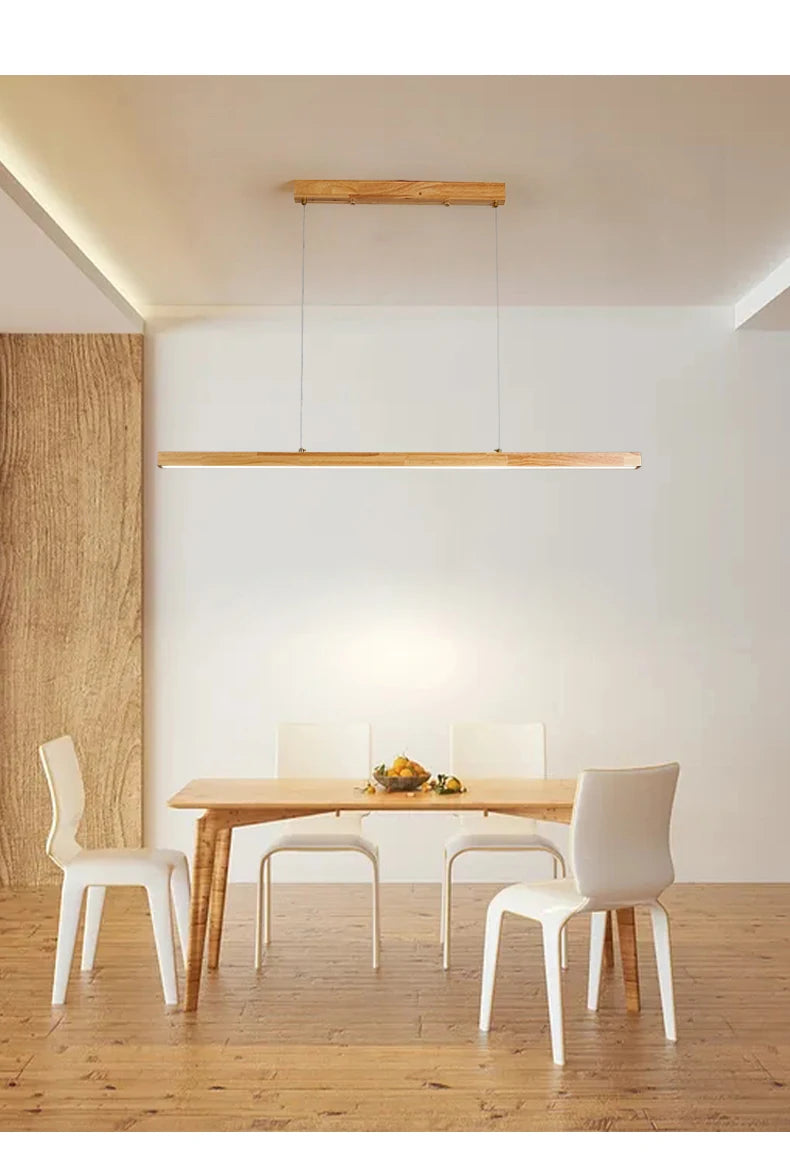 Candelabru suspendat model lemn - minimalist - Iluminat Led