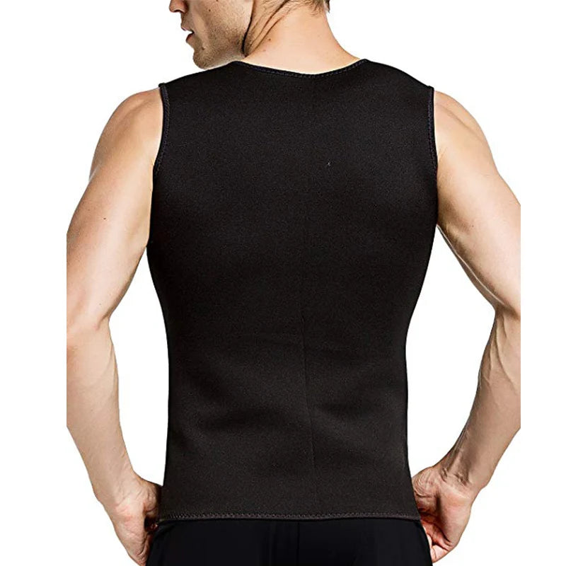 Corset pentru slăbire cu fermoar pentru barbati, vestă de antrenament, maiou, cămașă de antrenament