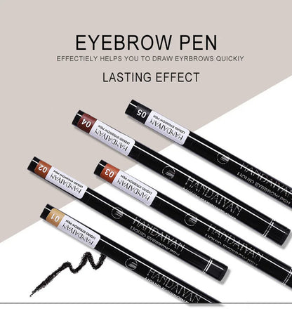 4D Microblading Eyebrow Pen 4 Forks Tip Eyebrow Tattoo Pencil Long Lasting Fine Sketch Liquid Eye Brow Make Up