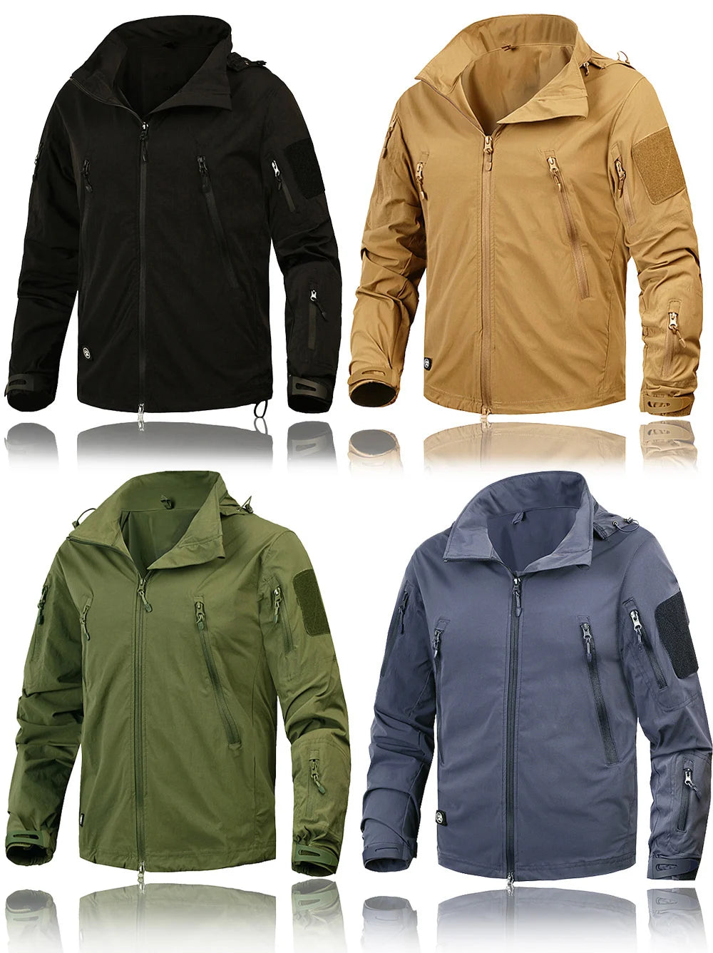 Jachetă marca MEGE -all seasons - pentru barbati -  îmbrăcăminte militară, îmbrăcăminte tactică, îmbrăcăminte de vânt din nailon, respirabilă, ușoară
