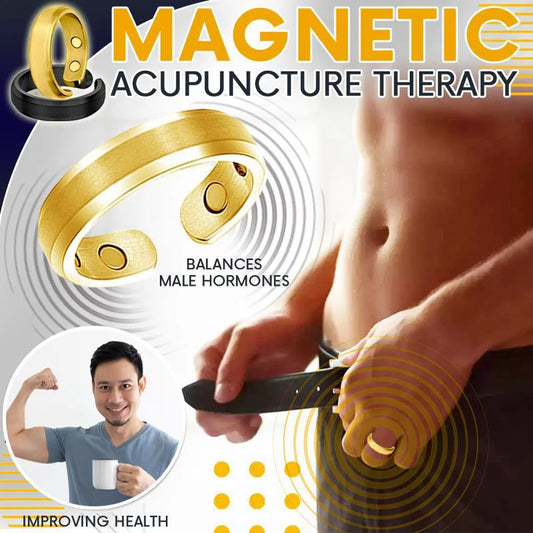 Inel Magnetic terapeutic si pentru slabit - Energy Magnetic Tourmaline Ring Bijuterii pentru îngrijirea sănătății pentru bărbați, femei, inel, produs pentru slăbire, inel magnetic