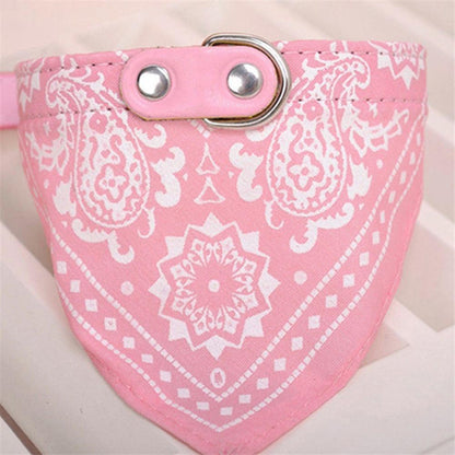 Puppy Neckerchief Adjustable Pet Dog Cat Neck Bandana Collar Scarf Accessories for Cats & Small Dogs Black Red Blue Pink Purple