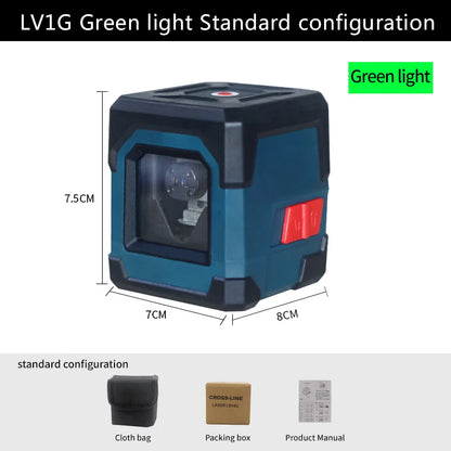 Nivela cu laser Hanmatek, nivelare automată pe 2 linii, linii verticale și orizontale, fascicul verde roșu, laser, linie transversală orizontală