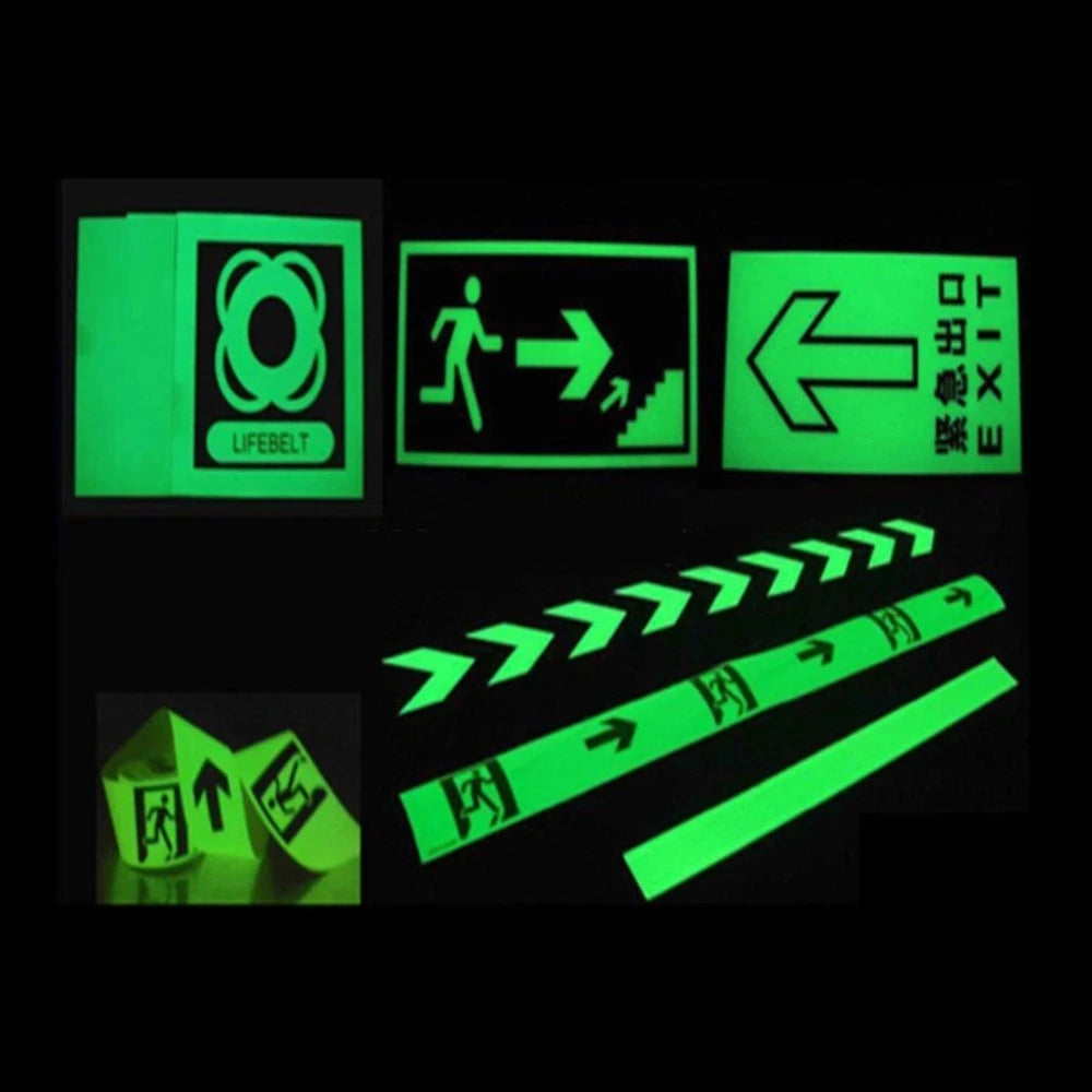 3M Bandă luminoasă Bandă de avertizare Glow In The Dark Autocolante de perete Camera de zi Dormitor Decorare interioară DIY Art Decal Fluorescent