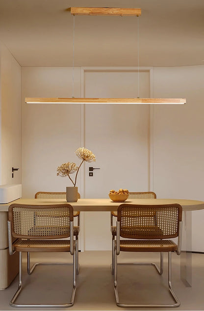 Candelabru suspendat model lemn -  minimalist - Iluminat Led