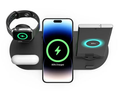100W 7 în 1 suport încărcător Wireless Fast Charge pentru iPhone 15 14 13 12 11 XR Apple Watch Airpods Pro iWatch 9 8 7