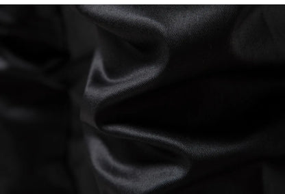 Pantaloni cargo pentru bărbați - Negru Leather Like