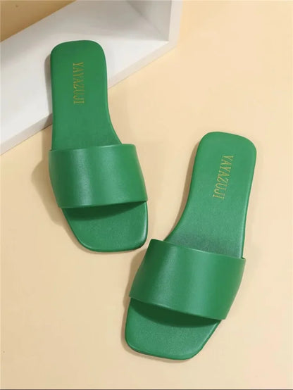 Pantofi plati de dama - Tip Slapi - Diferite culori - Perfecti pentru tinute lejere, casual, chiar si pentru plaja