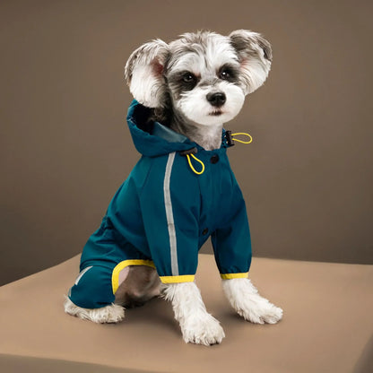 Îmbrăcăminte impermeabilă pentru animale de companie Pelerină de ploaie pentru câini din PU cu glugă pentru câini mici, mijlocii, pisici, jachetă pentru chihuahua, hanorac, pudel, pug, salopetă