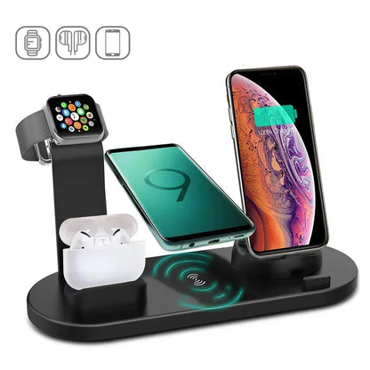 100W 7 în 1 suport încărcător Wireless Fast Charge pentru iPhone 15 14 13 12 11 XR Apple Watch Airpods Pro iWatch 9 8 7