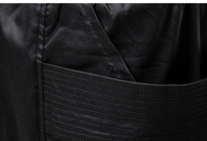 Pantaloni cargo pentru bărbați - Negru Leather Like