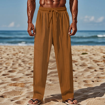 Pantaloni pentru Barbati - Material subtire si foarte comod - Design casual - Talie inalta