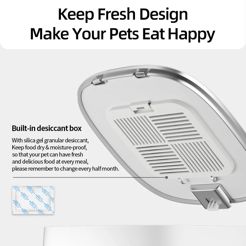 ROJECO Dispenser smart pentru hrana animale de companie cu WiFi pt control de pe telefon